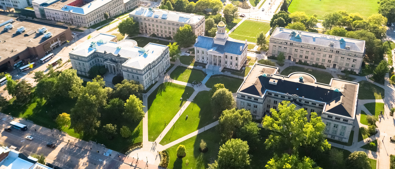Pentacrest Drone Shot