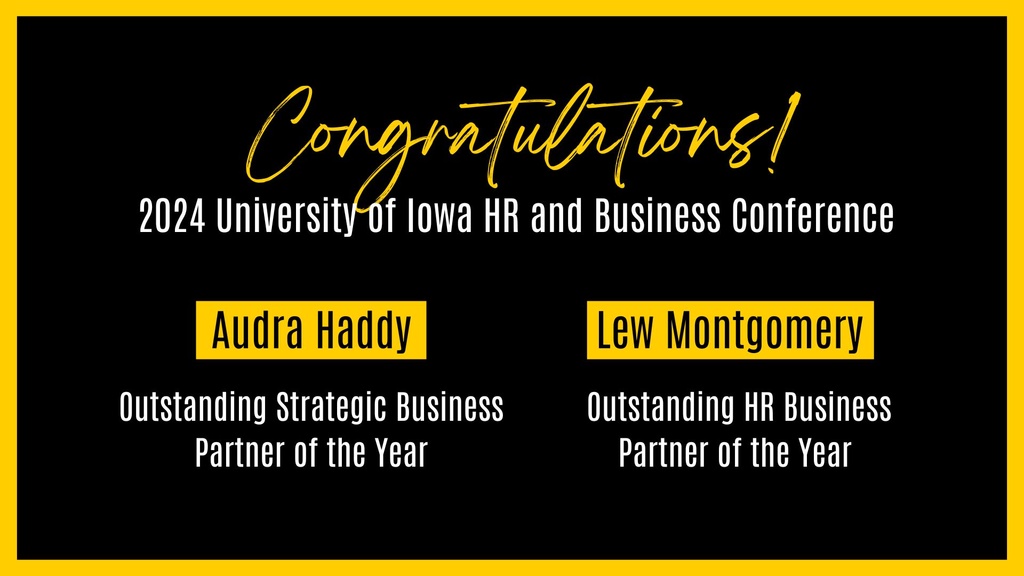 2024 University of Iowa HR and Business Conference Awards