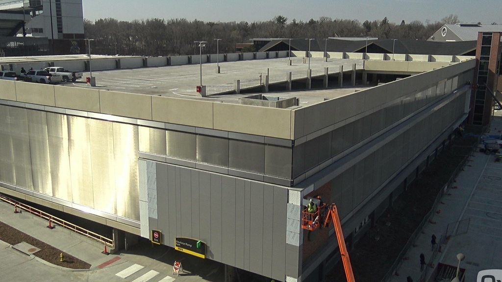 The New Hawkeye Parking Ramp, located north of Kinnick stadium.